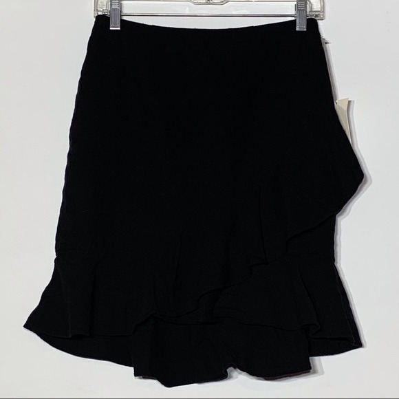 NWT A New Day‎ Black Ruffled Bottom Mini Skirt Size 4 - Picture 5 of 6